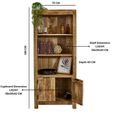 Surrey Bookcase - with Cupboard - Solid Mango Wood
