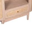 Valencia Bookcase - 1 Drawer - Curved - Natural Rattan and Mango Wood