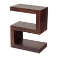 Dakota Shelving Unit - S Shape - Dark Mango Wood