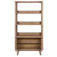 Sorrento Bookcase - 2 Door - Chevron - Elm Wood