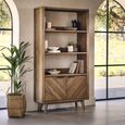 Sorrento Bookcase - 2 Door - Chevron - Elm Wood