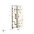 Magnus Open Shelving Unit - Brushed Gold - Glass and Metal