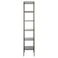 Sheridon Open Shelving Unit - Gold - Glass and Metal