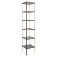Sheridon Open Shelving Unit - Gold - Glass and Metal
