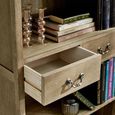 Camille Bookcase - 2 Drawer - Tall - French Style - Natural - Limed Oak