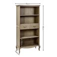 Camille Bookcase - 2 Drawer - Tall - French Style - Natural - Limed Oak