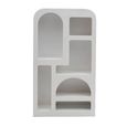 Geo White Bookcase - Tall - Geometric Design