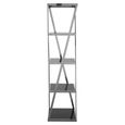 Ackley Shelving Unit - Chrome Glass