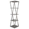 Ackley Shelving Unit - Chrome Glass