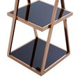 Ackley Shelving Unit - Rose Gold Glass