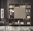 Matera Bookcase - 1/2 Door - Wood Grain Gloss