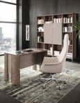 Matera Bookcase - 1/2 Door - Wood Grain Gloss