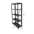 Alora Shelving Unit - Large - Marble Effect Black - Open