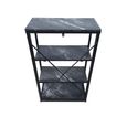 Alora Shelving Unit - Medium - Marble Effect Black - Open