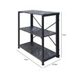 Alora Shelving Unit - Small - Marble Effect Black - Open