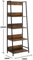 Alpena Rustic Oak Open Shelving Unit