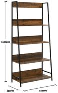 Alpena Rustic Oak Wide Open Shelving Unit