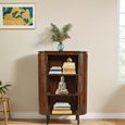 Amber Slatted Mango Wood Bookcase