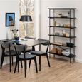 Angus Black Ash Shelving Unit