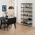 Angus Black Ash Shelving Unit