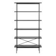 Angus Black Ash Shelving Unit