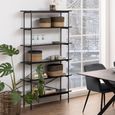Angus Black Ash Shelving Unit