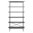 Angus Bookcase - Open - Black Melamine