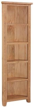 Appleby Petite Oak Corner Bookcase, 180cm Tall