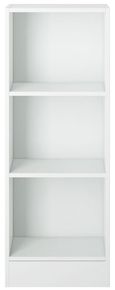 Basic White Low Narrow Bookcase