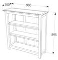 Boston Dark Wood Low Bookcase