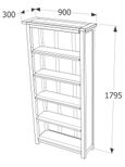 Boston Dark Wood Tall Bookcase