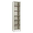Bergen Grey Washed Oak & Soft Grey Narrow Bookcase