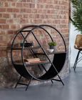 Bhuj Industrial Style Metal Round Shelving Unit