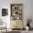 Cara Bookcase - with Cupboard - Oak