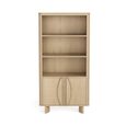 Cara Bookcase - with Cupboard - Oak