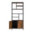 Catania Bookcase - Cherry Mango Wood - with Cupboard