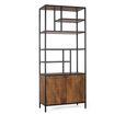 Catania Bookcase - Cherry Mango Wood - with Cupboard