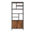 Catania Bookcase - Cherry Mango Wood - with Cupboard
