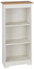 Colorado White Low Narrow Bookcase