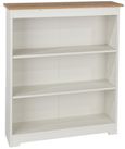 Colorado White Low Wide Bookcase