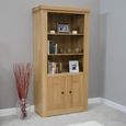 Bordeaux Bookcase - with Cupboard - Oak
