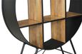 Clearance - Reed Black Metal Industrial Open Round Bookshelf with 6 Shelves - Dia 120cm - Brand New Item