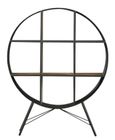 Clearance - Reed Black Metal Industrial Open Round Bookshelf with 6 Shelves - Dia 120cm - Brand New Item