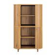 Colima Bookcase - Large - Curved - Fluted Oak