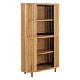 Colima Bookcase - Large - Curved - Fluted Oak