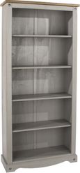 Corona Grey Mexican Pine Tall Bookcase
