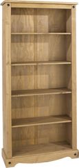 Corona Pine Mexican Tall Bookcase
