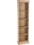 Corona Pine Mexican Tall Narrow Bookcase
