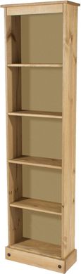 Corona Pine Mexican Tall Narrow Bookcase