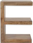 Cuban Natural Mango Wood E Shelving Unit